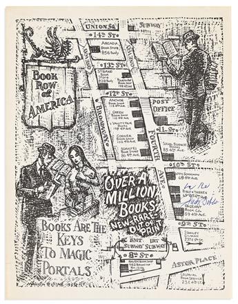 (BOOKSELLERS -- NEW YORK CITY.) Mahlon Blaine. Book Row of America.                                                                              